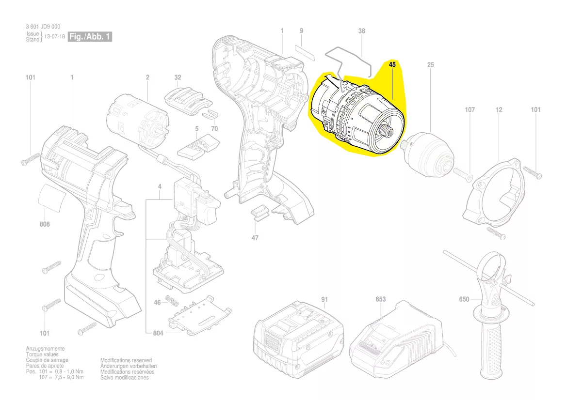 Boîte d\'engrenage réf. 2 609 199 674 Bosch